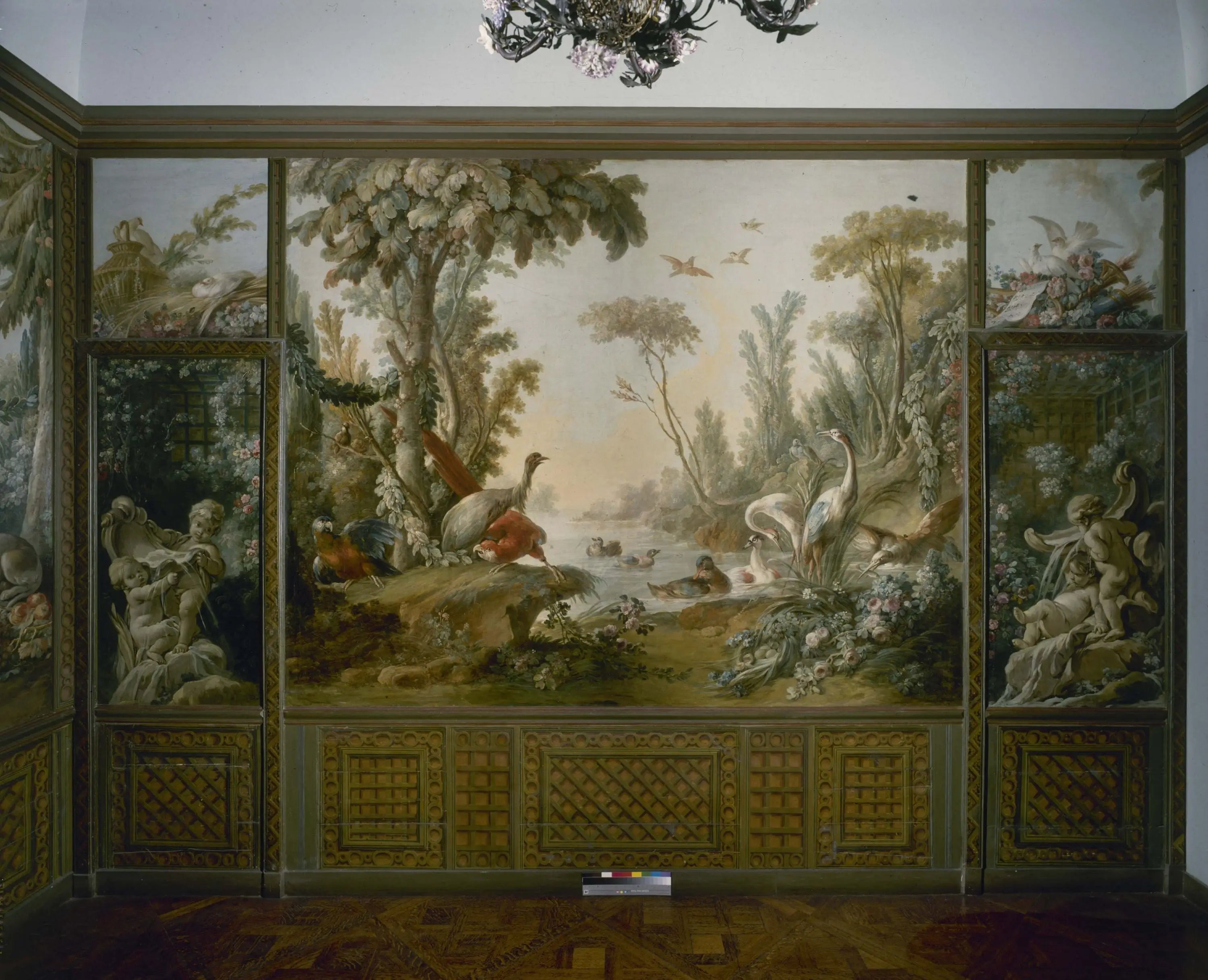 Fontaine avec deux amours dont l'un est couché - François Boucher image 1 reproduction artisanale de tableau