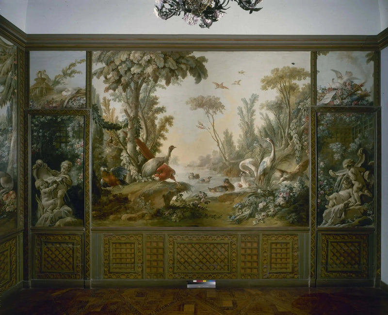 Fuente con dos amores, uno de los cuales está acostado - François Boucher