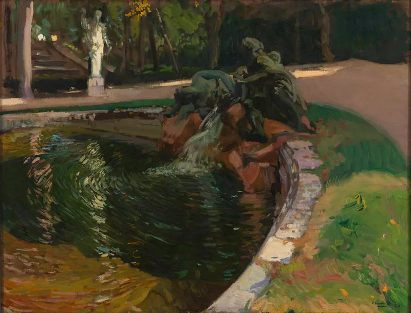 Fuente en el bosque, La Granja - Joaquín Sorolla