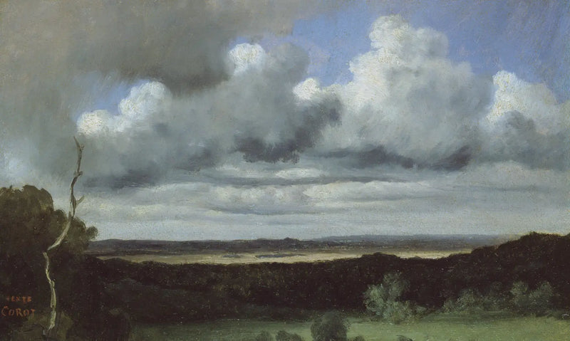 Fontainebleau – Tormenta sobre las llanuras - Jean-Baptiste Camille Corot