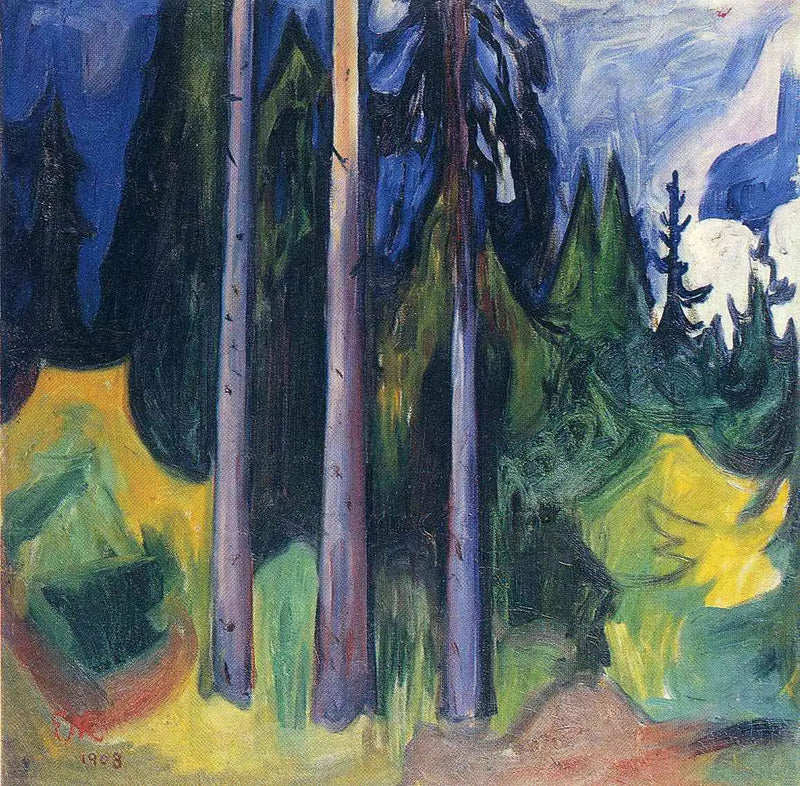 bosque de abetos - Edvard Munch