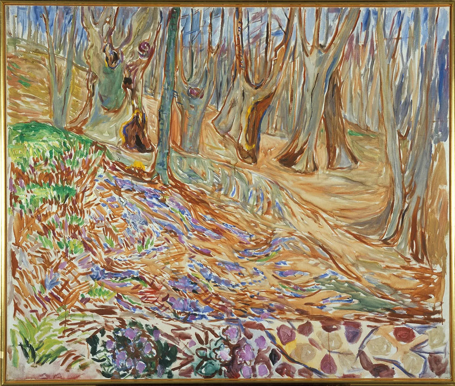 bosque de olmos en primavera - Edvard Munch