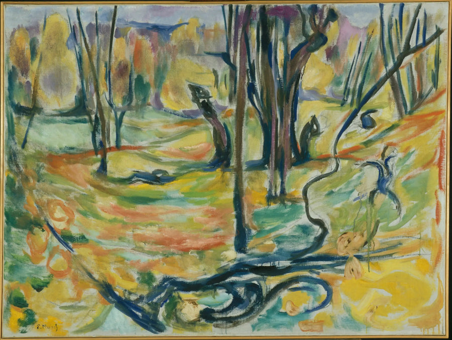 bosque de olmos en otoño - Edvard Munch