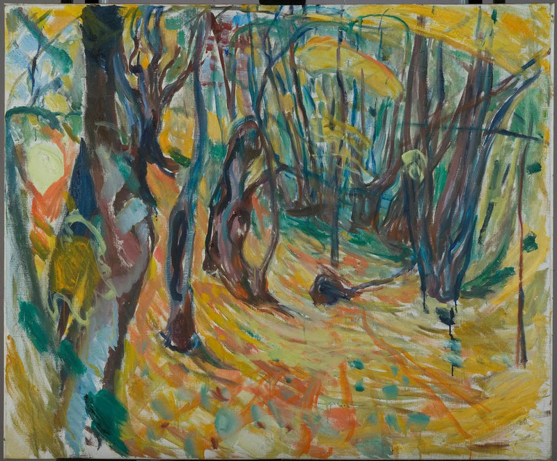 bosque de olmos en otoño - Edvard Munch