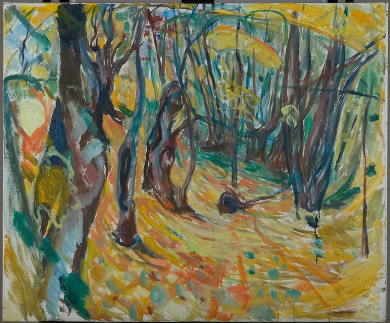 bosque de olmos en otoño - Edvard Munch