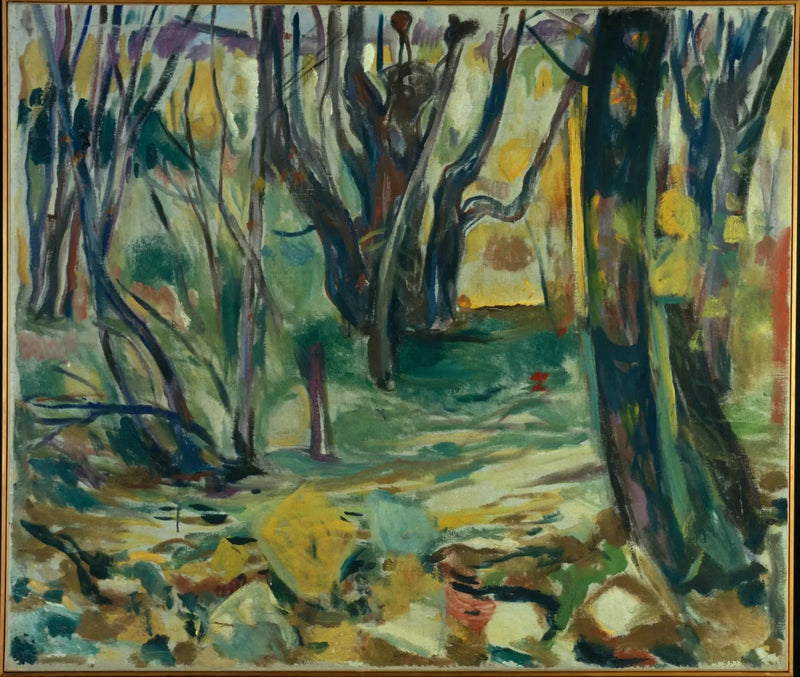 bosque de olmos en otoño - Edvard Munch