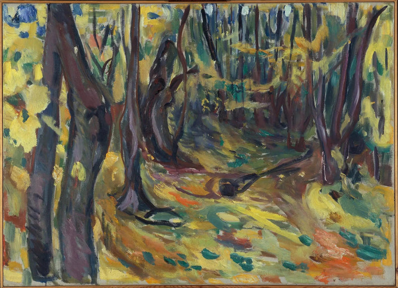 bosque de olmos en otoño - Edvard Munch