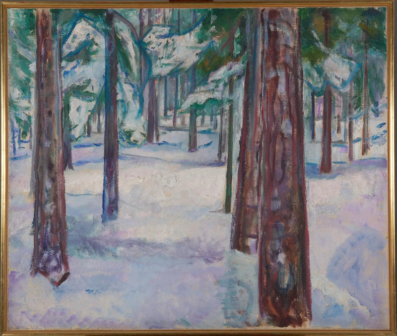 Bosque en la nieve - Edvard Munch