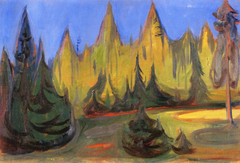 bosque de abetos - Edvard Munch