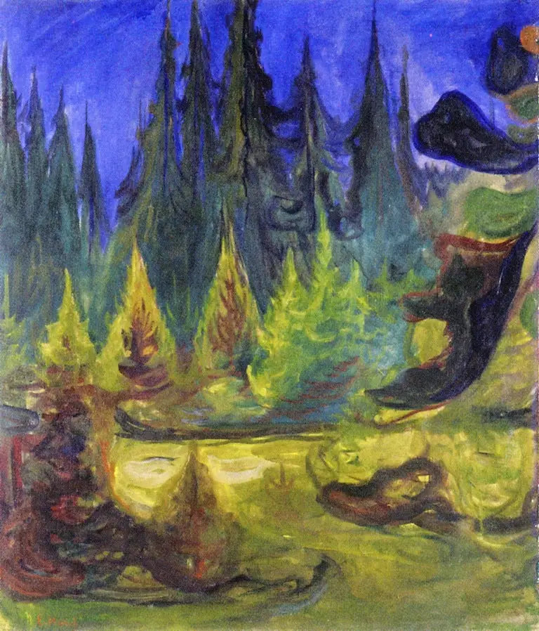bosque de abetos - Edvard Munch