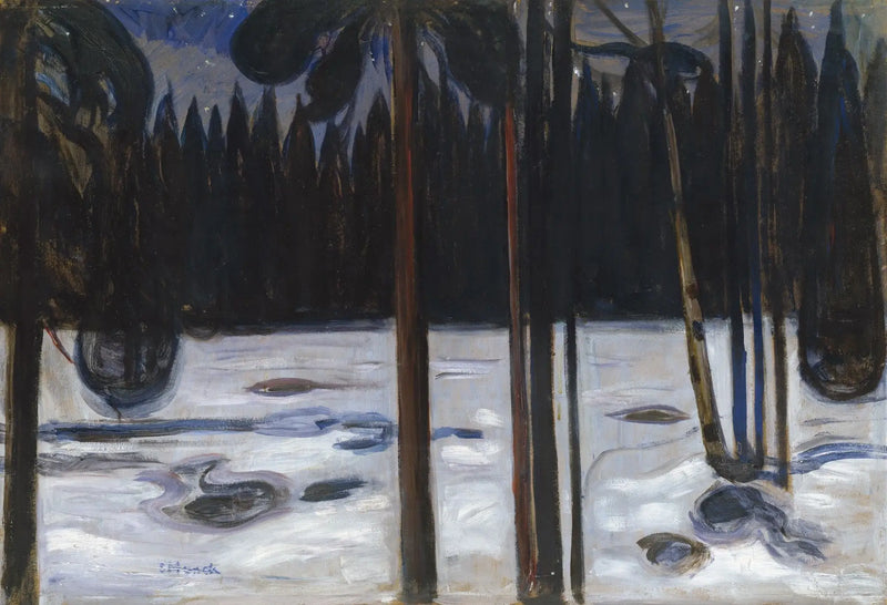 bosque de invierno - Edvard Munch