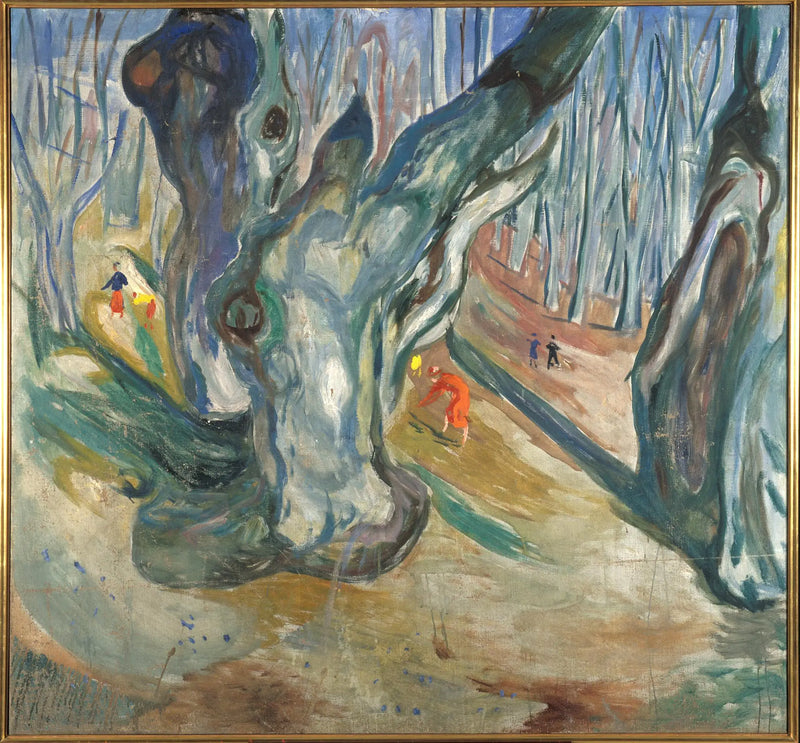 bosque de olmos en primavera - Edvard Munch