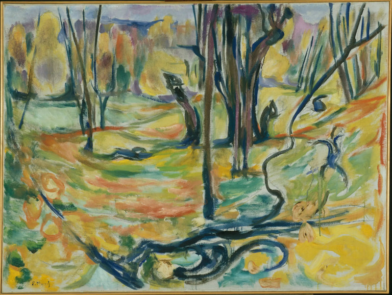 bosque de olmos en otoño - Edvard Munch