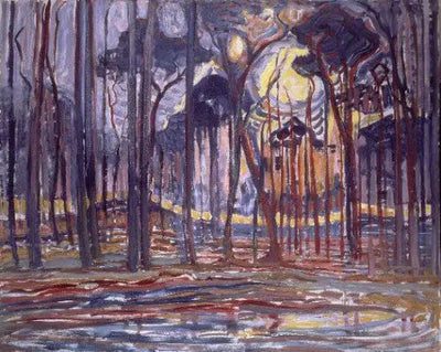Reproduction du tableau « Forêt en Oele - Piet Mondrian » par Alpha Reproduction en peinture à l’huile