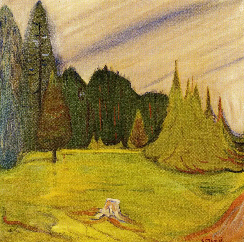 Bosque en el camino de Borre - Edvard Munch