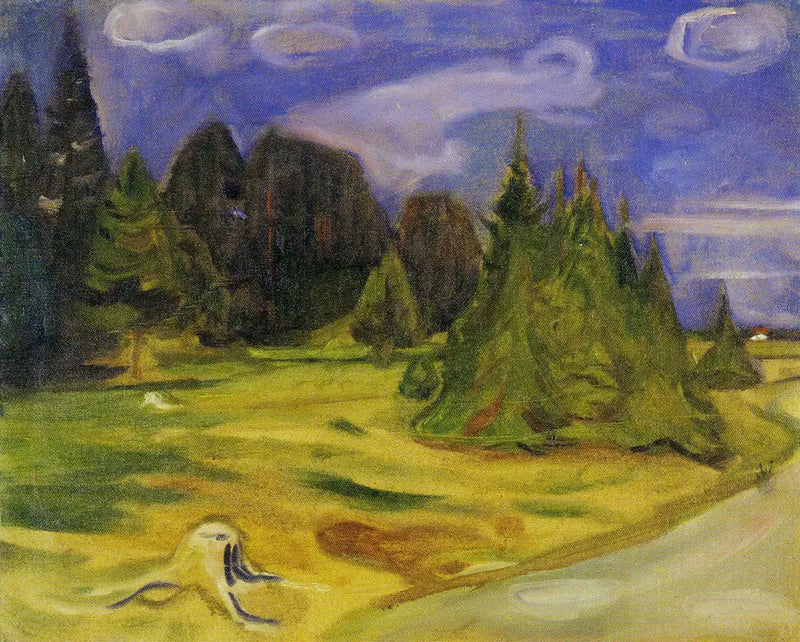 Bosque en el camino de Borre - Edvard Munch