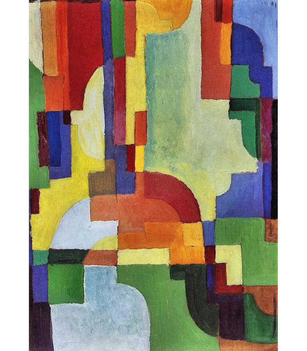 Formes de couleurs I - August Macke image 1 copie de tableau peinte à la main