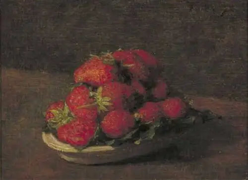 Fresas en un pequeño plato de loza - Henri Fantin-Latour