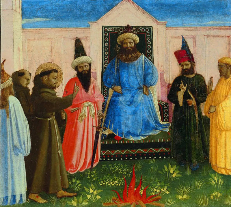 San Francisco de Asís frente al sultán Al-Kamil Muhammad al-Malik - Fra Angelico