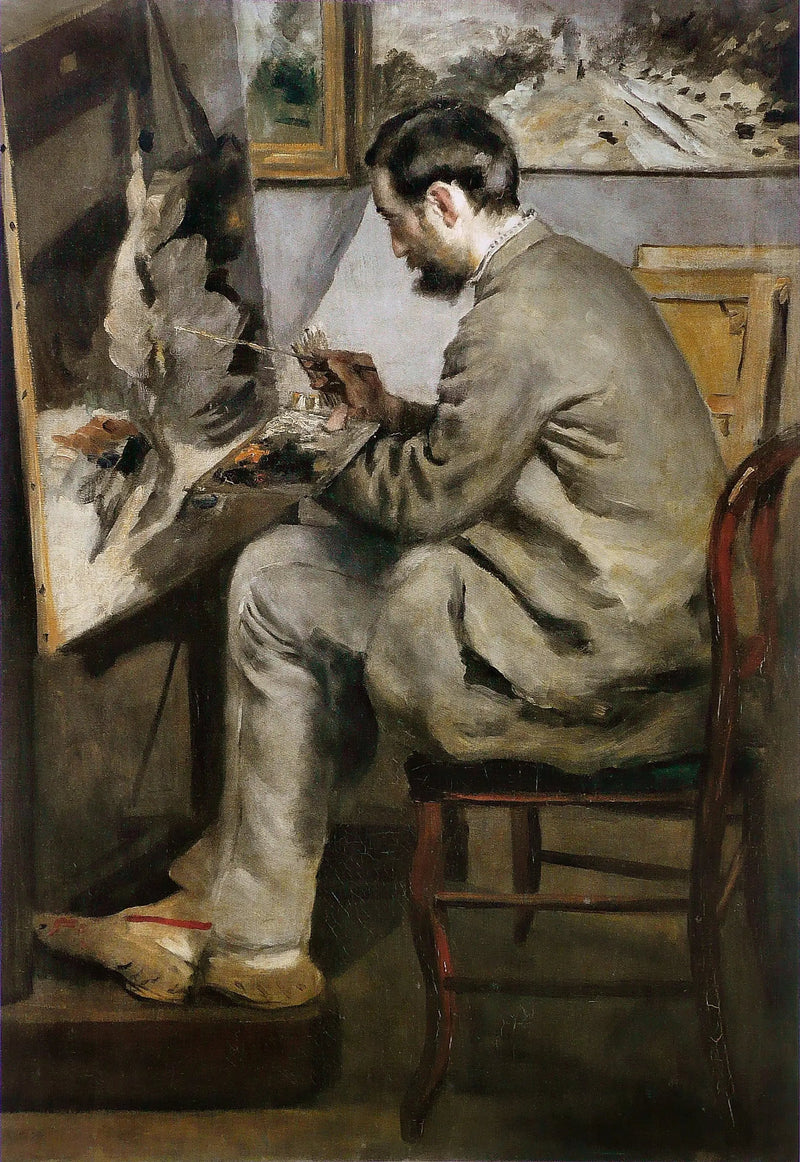 Frédéric Bazille pintando en su caballete - Pierre-Auguste Renoir
