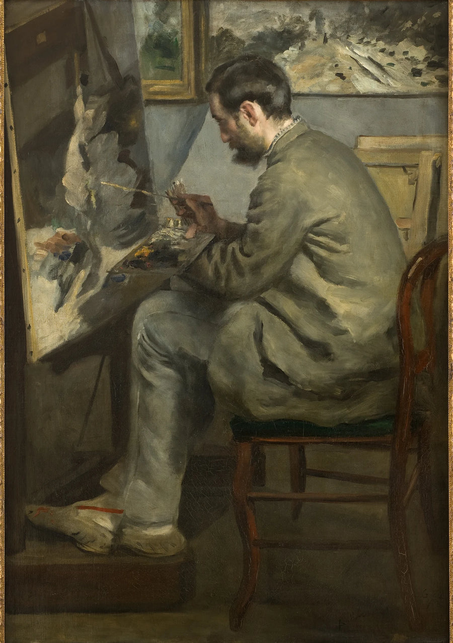 Frédéric Bazille pintando en su caballete - Pierre-Auguste Renoir