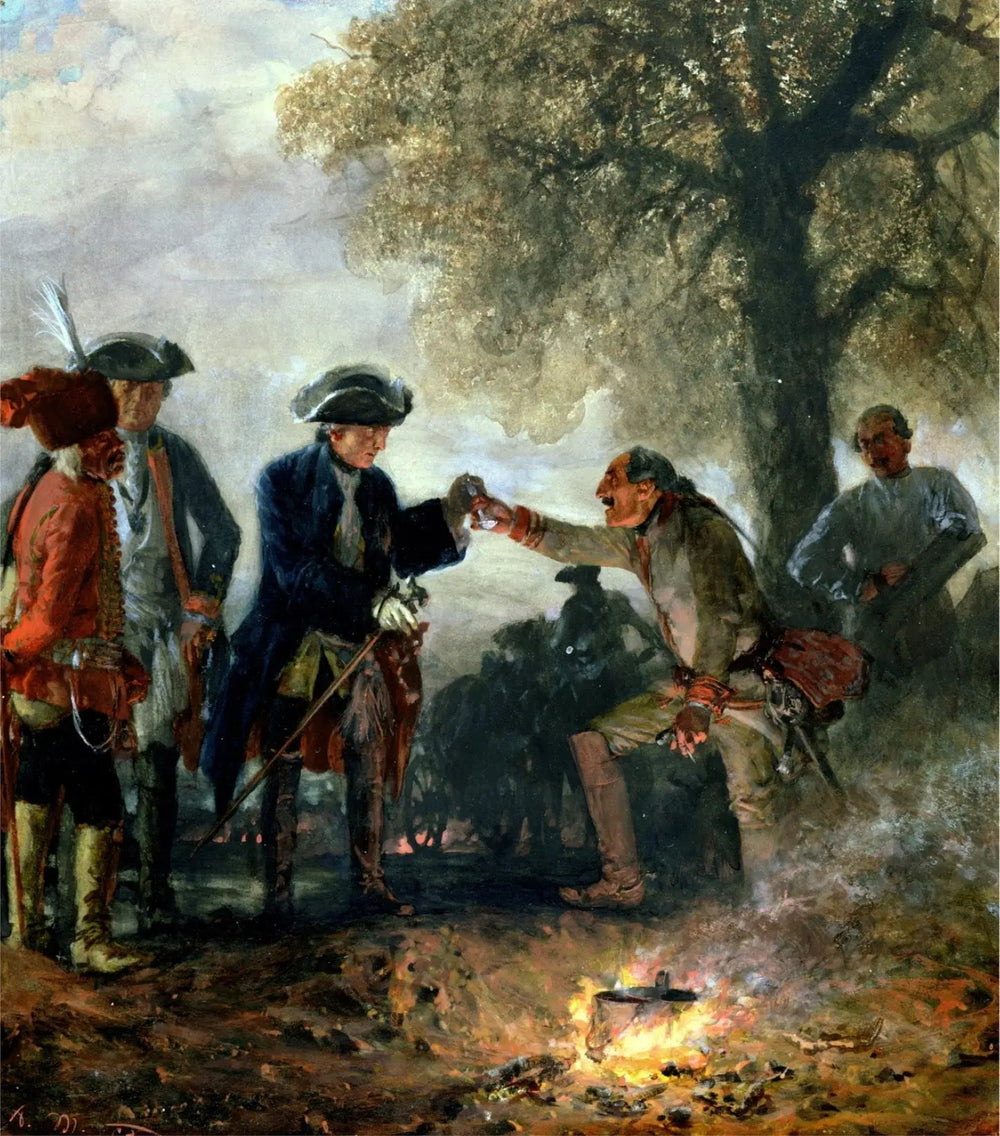 Frédéric le Grand avec Zieten au camp - Adolph von Menzel image 1 reproduction réalisée par Alpha Reproduction