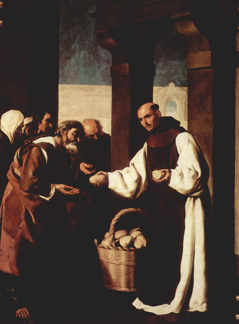 Hermano Martín de Vizcaya haciendo limosna - Francisco de Zurbarán