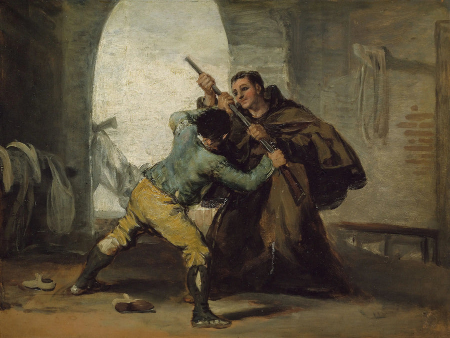 Hermano Pedro arranca la pistola a El Maragato - Francisco de Goya