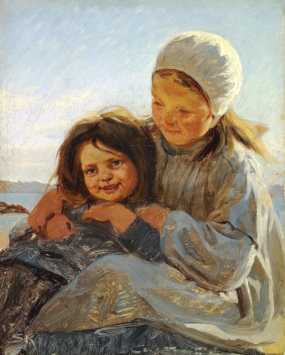 Frères et sœurs. - Peder Severin Krøyer image 1 reproduction réalisée par Alpha Reproduction