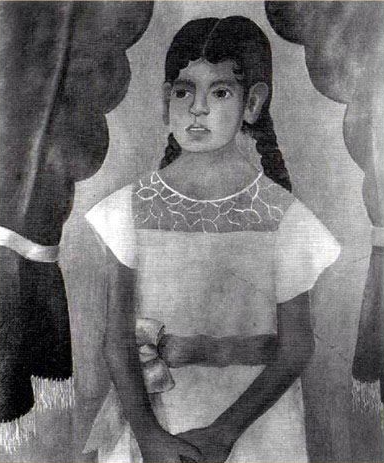 Portrait d’une fillette au ruban autour de la taille — Frida Kahlo, 1929