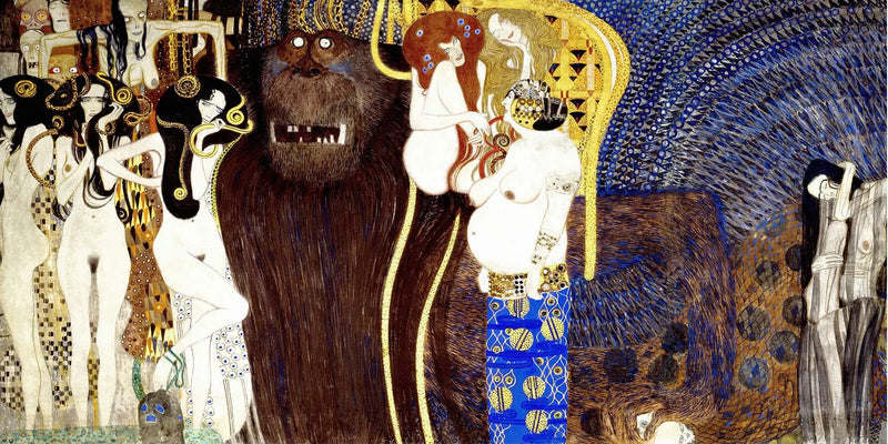 Friso Beethoven (tabla 5, muro central): Las potencias hostiles - Gustav Klimt