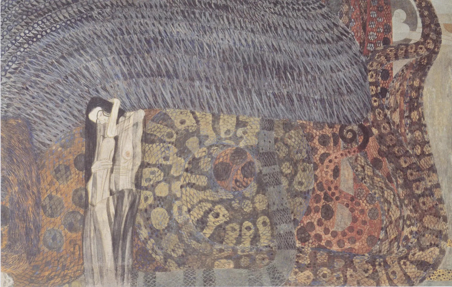 Friso Beethoven (tabla 6, muro central): Las potencias hostiles - Gustav Klimt