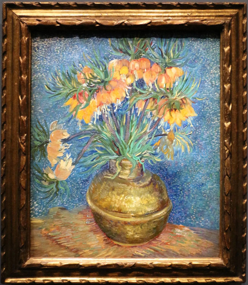 Fritillarias corona imperial en un jarrón de cobre - Vincent van Gogh