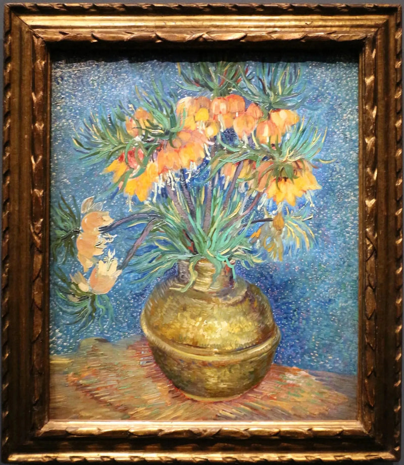 Fritillarias corona imperial en un jarrón de cobre - Vincent van Gogh