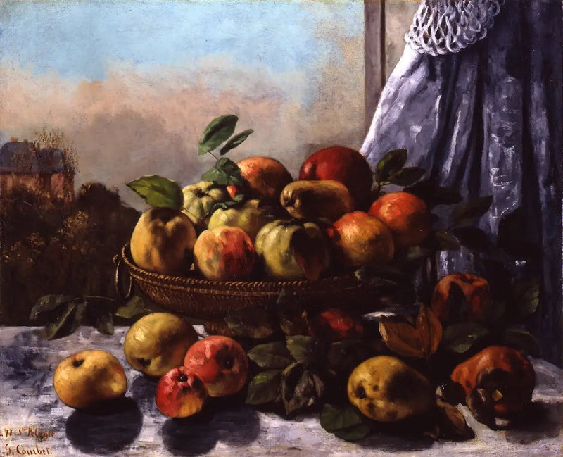 Frutas en una cesta - Gustave Courbet