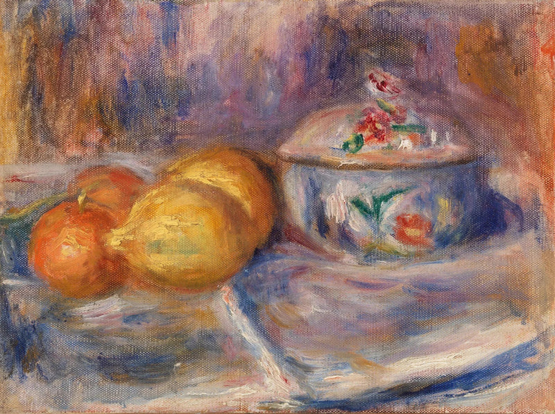 Frutas y Dulcero - Pierre-Auguste Renoir
