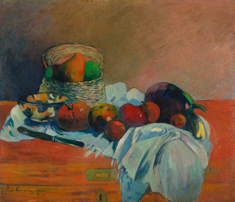 Frutas y cuchillo - Paul Gauguin