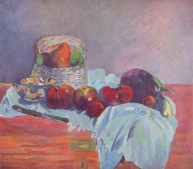 Frutas y cuchillo - Paul Gauguin