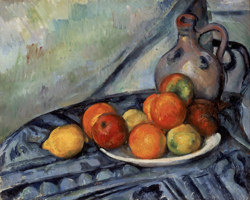 Frutas y jarra - Paul Cézanne