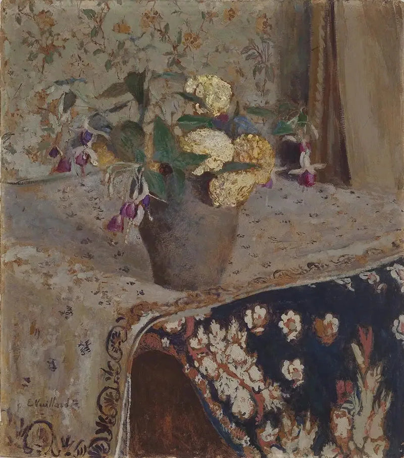 Fucsias y claveles de Indias - Édouard Vuillard