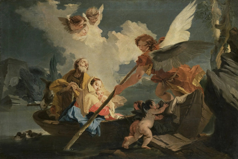 Huida a Egipto - Giovanni Battista Tiepolo