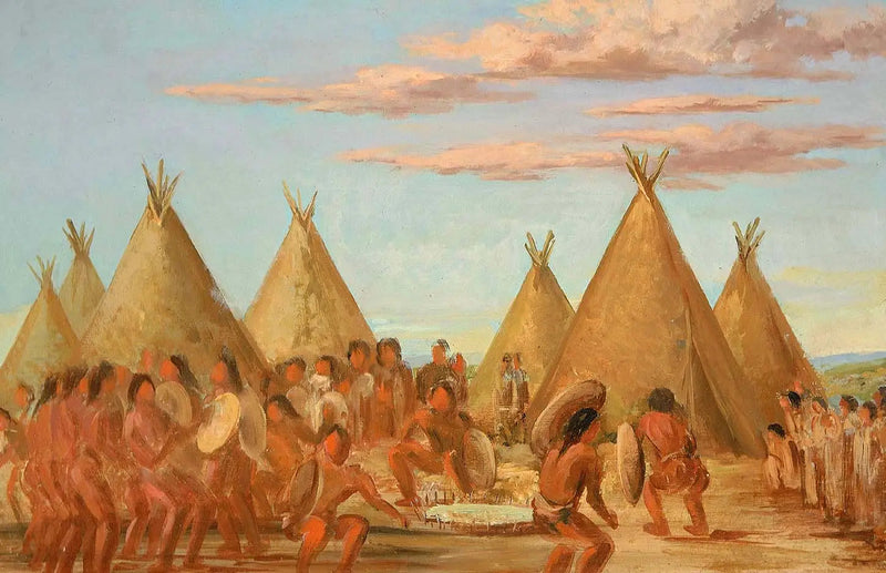 Fumar el escudo - George Catlin