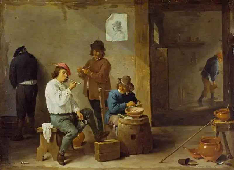 Fumadores alrededor de un barril - David Teniers el Joven