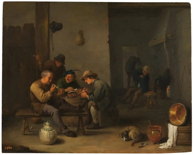 Fumadores en una taberna - David Teniers el Joven