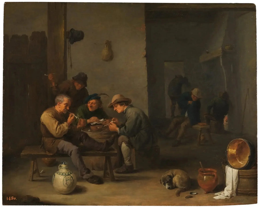 Fumadores en una taberna - David Teniers el Joven