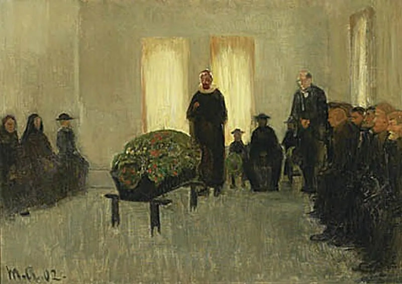 Funeral de un pescador de Skagen. -Michael Peter Ancher