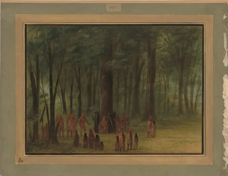 Funerales de Black Hawk - Saukie - George Catlin