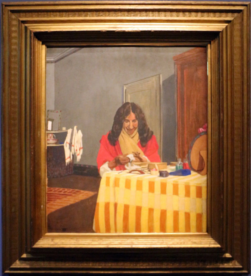 Gabrielle Vallotton haciéndose las uñas - Félix Vallotton