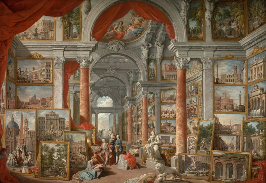 Galería de vistas de la Roma moderna - Giovanni Paolo Panini