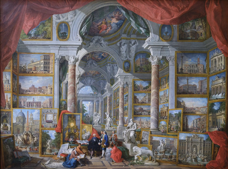 Galería de vistas de la Roma moderna - Giovanni Paolo Panini